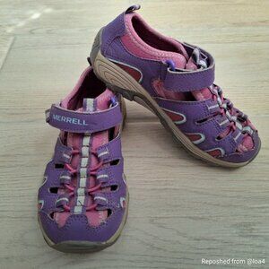 Merrell Hydro Hiker Girls Purple And Pink Fisherman Sport Sandals - Size 13m